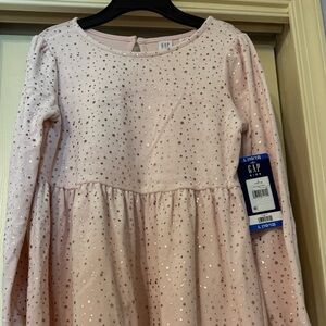 GAP Kids Pink Dress with Gold Dots